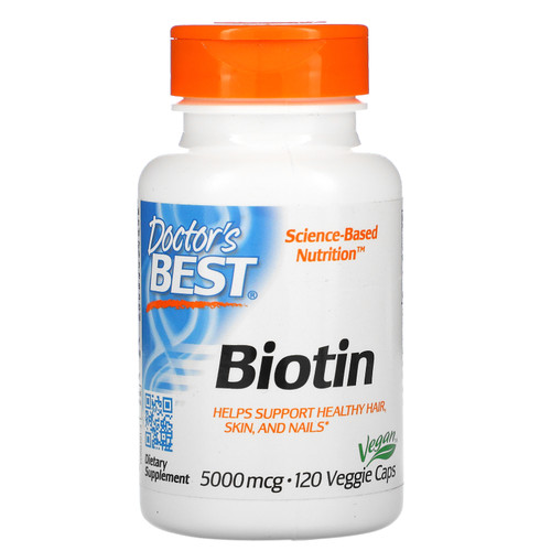 Doctor's Best  Biotin  5 000 mcg   120 Veggie Caps