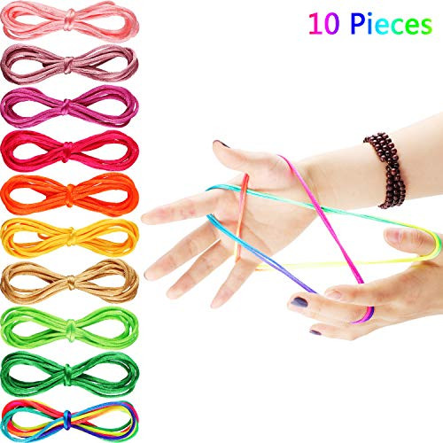 10 Pieces Cats Cradle String Finger Game String String Toy Supplies  65 Inch Long  10 Colors