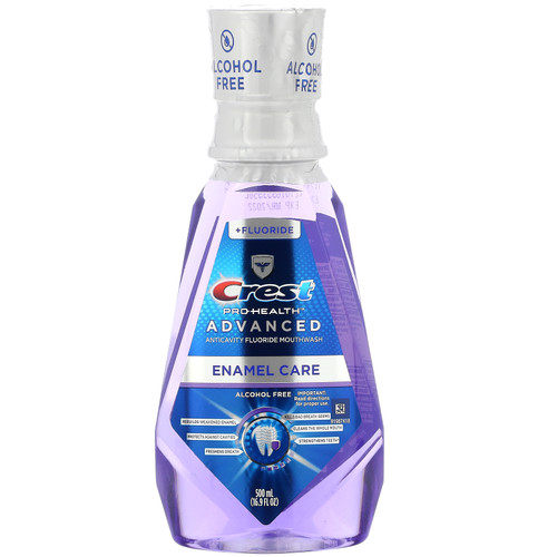 Crest  Pro Health Advanced  Enamel Care Mouthwash  +Fluoride  Alcohol Free  16.9 fl oz (500 ml)