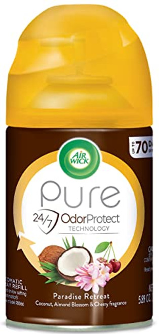 Air Wick Pure Freshmatic Refill Automatic Spray  Paradise Retreat  1ct  Air Freshener  Essential Oil  Odor Neutralization  Packaging May Vary  5.89 Ounce (Pack of 1)