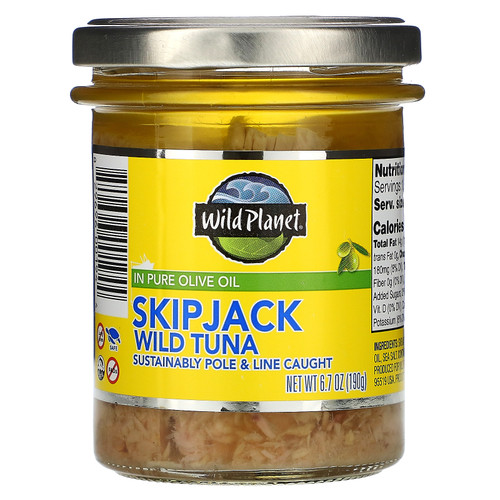 Wild Planet  Skipjack Wild Tuna in Pure Olive Oil  6.7 oz (190 g)