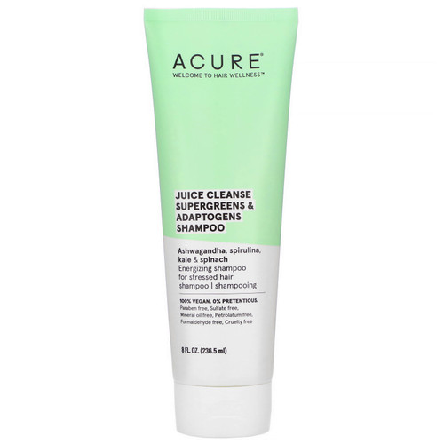 Acure  Juice Cleanse Supergreens & Adaptogens Shampoo  8 fl oz (236.5 ml)