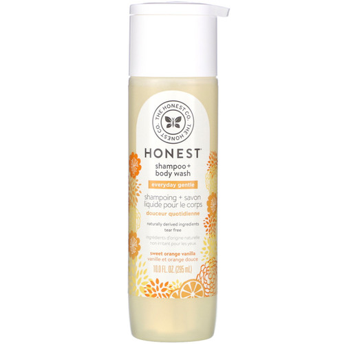 The Honest Company  Everyday Gentle Shampoo + Body Wash  Sweet Orange Vanilla  10.0 fl oz (295 ml)