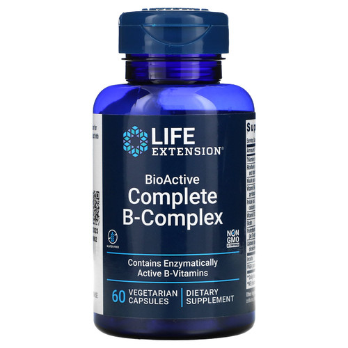 Life Extension  BioActive Complete B-Complex  60 Vegetarian Capsules