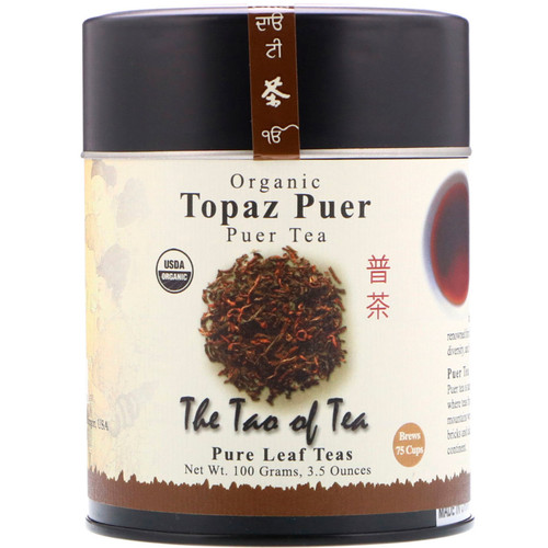 The Tao of Tea  Organic Puer Tea  Topaz Puer  3.5 oz (100 g)
