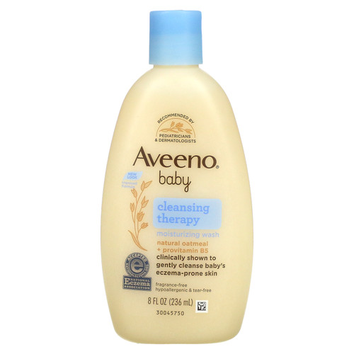 Aveeno  Baby  Cleansing Therapy Moisturizing Wash  Fragrance Free  8 fl oz (236 ml)