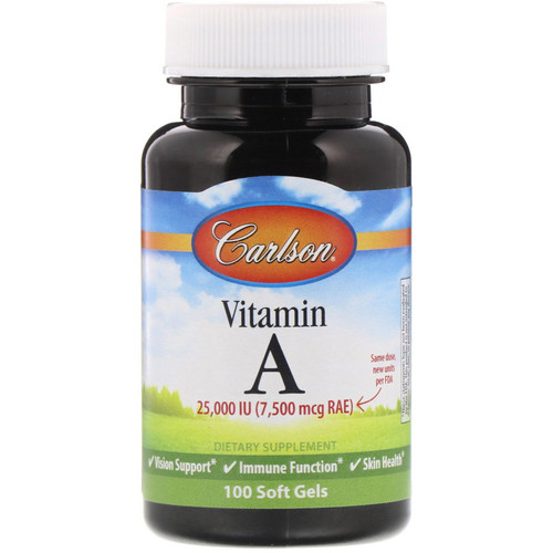 Carlson Labs  Vitamin A  25 000 IU  100 Soft Gels