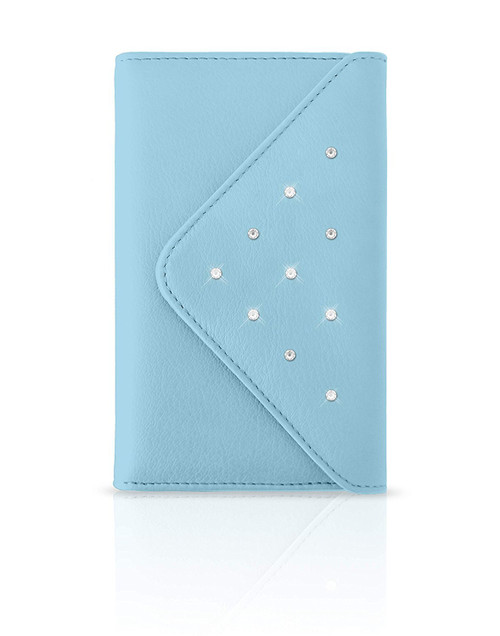 5 Pack -White Diamonds Grand Purse Case for Apple iPhone 6/6s  7/8 - Light Blue