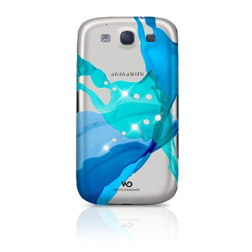 5 Pack -White Diamonds Case for Samsung Galaxy S3 i9300 (Blue Liquids)