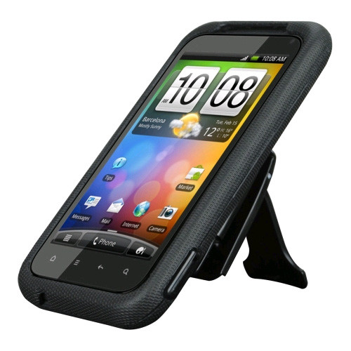 5 Pack -Body Glove - Flex Snap-On Case with Kickstand for HTC DROID Incredible 2 - Black