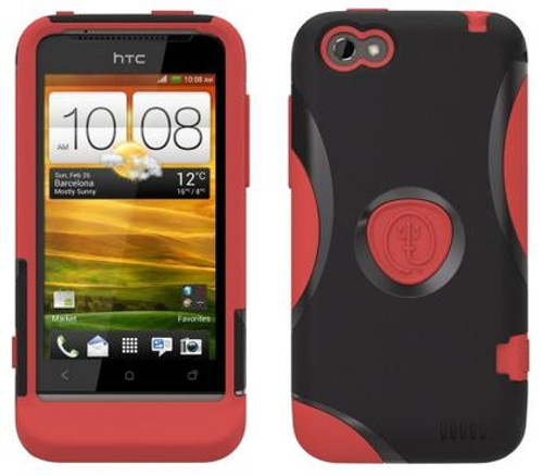5 Pack -Trident - Protective Aegis Case for HTC ONE V - Red