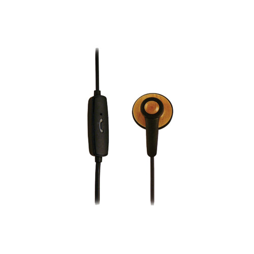 5 Pack -Samsin ECO Disk EarBud Headset for 2.5mm Jack (Black/Wood Finish)