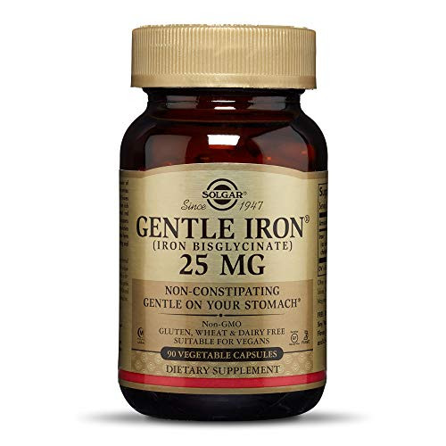 SOLGAR Gentle Iron Vegetable Capsules Bonus, 90 CT