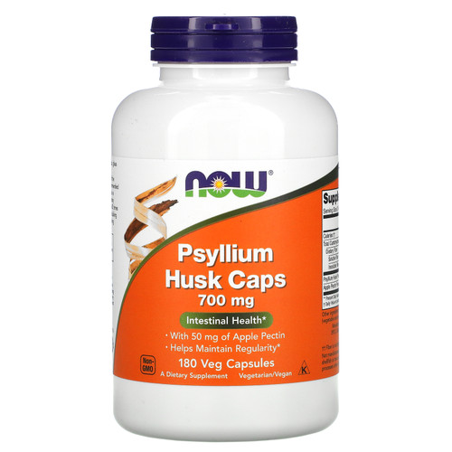 Now Foods  Psyllium Husk Caps  700 mg  180 Veg Capsules