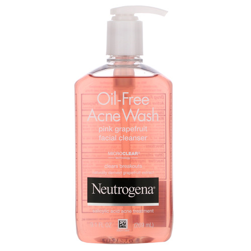 Neutrogena  Oil-Free Acne Wash  Pink Grapefruit Facial Cleanser  9.1 fl oz (269 ml)