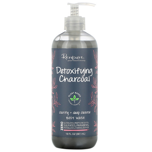 Renpure  Detoxifying Charcoal  Clarifying + Deep Cleanse Body Wash  19 fl oz (561 ml)