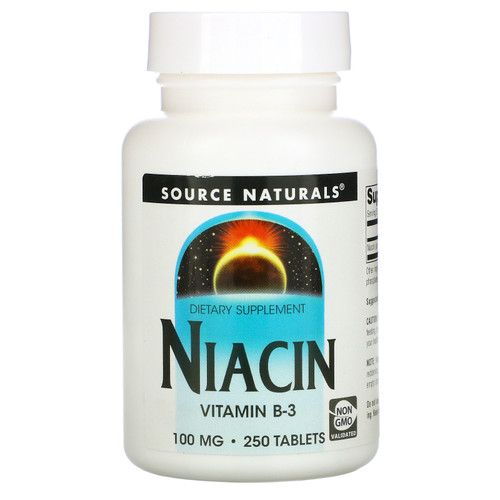 Source Naturals  Niacin  100 mg  250 Tablets