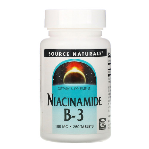 Source Naturals, Niacinamide B-3, 100 mg, 250 Tablets