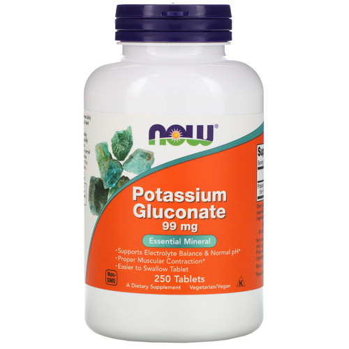 Now Foods  Potassium Gluconate  99 mg  250 Tablets