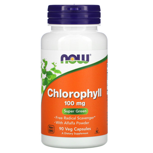 Now Foods  Chlorophyll  100 mg  90 Veg Capsules