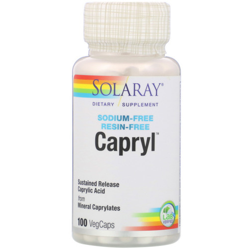 Solaray  Capryl  Sodium-Free  Resin-Free  100 VegCaps
