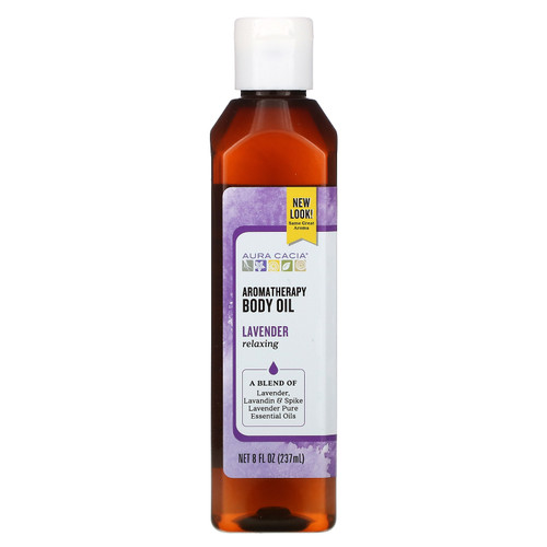 Aura Cacia  Aromatherapy Body Oil  Lavender  8 fl oz (237 ml)