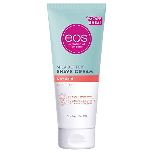 eos Shea Better Dry Skin Shaving Cream for Women | Shave Cream  Skin Care and Lotion with Coconut Oil | 24 Hour Hydration | 7 fl oz
