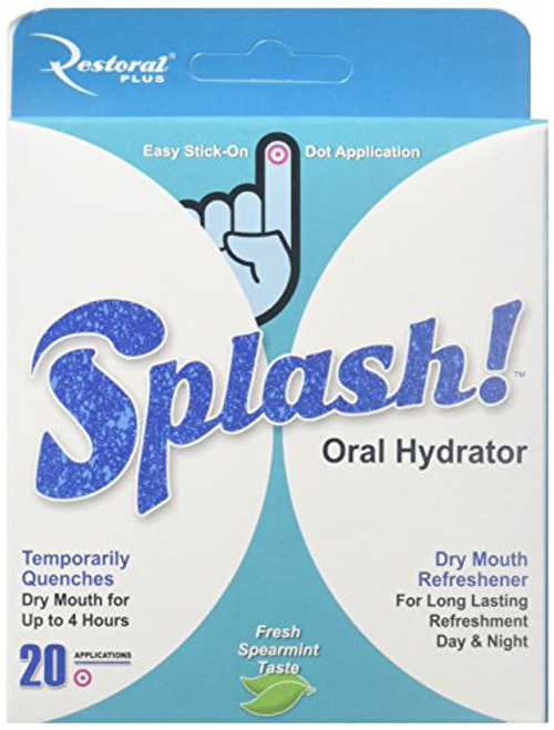 Splash - Oral Hydrator  OrangRefreshment and Relief of Dry Mouth Symptoms. Moisturizes and Refreshes for up to 4 hours (20 count)