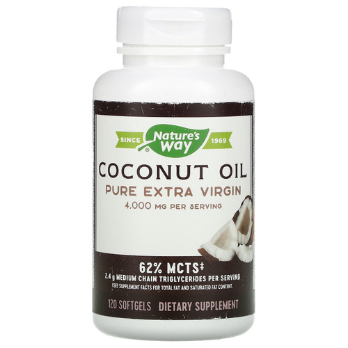 Nature's Way  Coconut Oil  Pure Extra Virgin  4 000 mg  120 Softgels