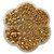 Chenkou Craft 3000PCS 1 Box Gold Round Flatback Imitation Half Pearls Bead Loose Beads Gem (Gold Half Ball)