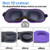 REEBENT 3D Eye mask for Sleeping Machine Washable  Sleep Mask for Women  Blinder Blindfold Airplane with Travel Pouch (Black+Purple)