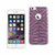 10 Pack - Reiko iPhone 6 Plus/ 6S Plus Shine Glitter Shimmer Tiger Stripe Hybrid Case In Purple