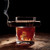 Double Old Fashioned Cigar Glass Cocktail Rock With Built In Cigar Holder - Cigar Cup Whiskey Tumbler