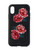 Sonix Embroidered Leather Case for Apple iPhone X/XS - Black/Red Roses