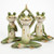 Bits and Pieces - Set of Three (3) Delightful Frog Statues - Durable Hand Painted Poly Resin Outdoor Sculptures - Each Frog Positioned in a Classic Yoga Pose - Home and Garden Décor