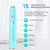 Sonic Electric Toothbrush  Travel Rechargeable Toothbrush for Adults Kids with 5 Modes and 3 Intensity Levels  Waterproof  USB Fast Charging Smart Timer 4 Brush Heads & Travel Case Included-Teal