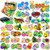 200 Pcs Toys Plus Stickers Prefilled Easter Eggs  2 3/8" prefilled Easter Eggs for Easter Theme Party Favor  Eggs Hunt  Basket Stuffers Fillers  Party Decorations