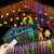 Led Snowflake Icicle Lights Christmas Lights Outdoor Color Changing Window Curtain String Fairy Light for Indoor House Window Home Wall Patio Yard Garden Porch Holiday 360 Led 40ft 8 Modes
