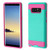 ASMYNA Teal Green/Hot Pink Brushed Hybrid Case for Galaxy Note 8