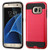 ASMYNA Red/Black Brushed Hybrid Case for G935 (Galaxy S7 Edge)