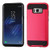 ASMYNA Red/Black Brushed Hybrid Case for Galaxy S8 Plus