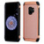 ASMYNA Rose Gold Lychee Grain(Rose Gold Plating)/Black Astronoot Protector Cover  for Galaxy S9