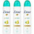 3 Pack Dove Go Fresh Pear & Aloe Antiperspirant Deodorant Spray  150ml each