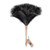 Feather Duster  Ostrich Feather Duster Fluffy Natural Genuine Ostrich Feathers and Eco-Friendly Reusable Wooden Long Handle Large Ostrich Feather Duster Cleaning for Housewife Black Length 16" 1Pack