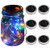 KZOBYD 6 Pack Mason Jar Lid Solar Waterproof Fairy Starry Firefly Lights for Regular Mouth Mason Jar Lantern on Patio Yard Pathway Festivals Home Decor(Jars Not Included)(6  Colorful)
