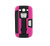 Hybrid Armor Silicone Case with Kickstand for Samsung Galaxy S3 (Pink/Black)