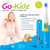 Brush Baby Go-Kidz Toddler and Kid Electric Travel Toothbrush for Ages 3+ Years - Stickers  2-Speed Vibration  and Smart Timer Provide a Fun Brushing Experience - (1) 3+ yrs Brush Head Include - Blue