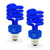 SleekLighting 23 Watt T2 Blue Light Spiral CFL Light Bulb - UL Approved- 120V  E26 Medium Base-Energy Saver (Pack of 2)