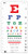 Snellen Color Eye Chart Non-Reflective Matte Finish Wall Eye Chart 20 Feet