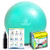 ProBody Pilates Exercise Ball - Professional Grade Anti-Burst Fitness  Balance Ball for Yoga  Birthing  Stability Gym Workout Training and Physical Therapy - Work Out Guide Included (Aqua  55 cm)